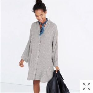 Madewell Stripe Play Shirtdress in Gray